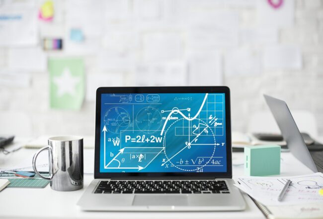 Mathematics Maths Computer Laptop Business Graphs